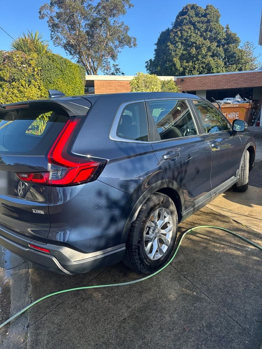 Honda CR-V rear quarter, washed and dried